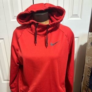 Nike Red Hoodie with Black Logo